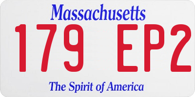 MA license plate 179EP2