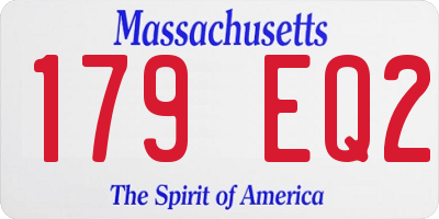 MA license plate 179EQ2