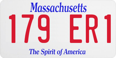 MA license plate 179ER1
