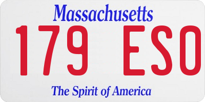 MA license plate 179ES0