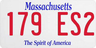 MA license plate 179ES2