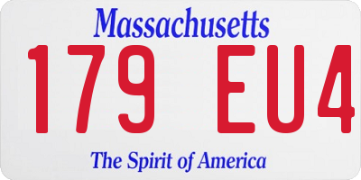 MA license plate 179EU4