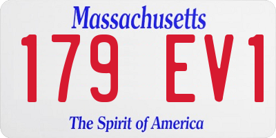MA license plate 179EV1