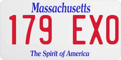 MA license plate 179EX0