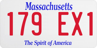 MA license plate 179EX1