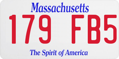 MA license plate 179FB5