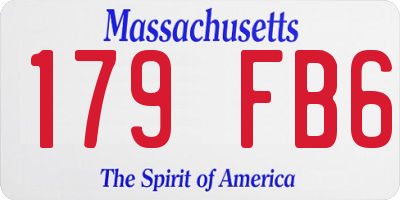 MA license plate 179FB6