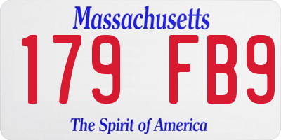 MA license plate 179FB9