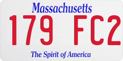 MA license plate 179FC2