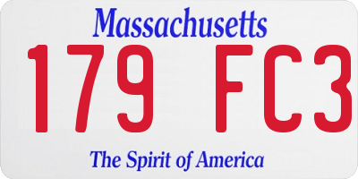MA license plate 179FC3