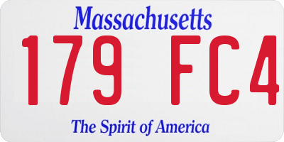 MA license plate 179FC4