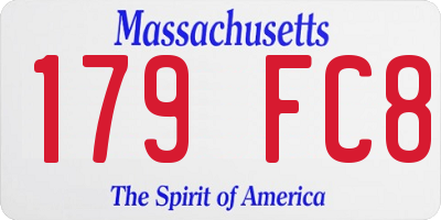 MA license plate 179FC8