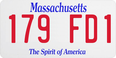 MA license plate 179FD1