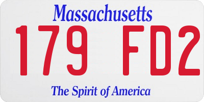 MA license plate 179FD2