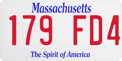MA license plate 179FD4