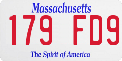 MA license plate 179FD9