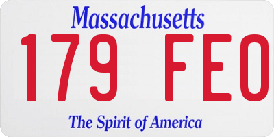 MA license plate 179FE0