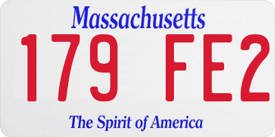 MA license plate 179FE2