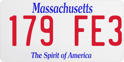 MA license plate 179FE3