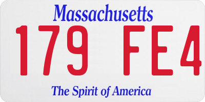 MA license plate 179FE4