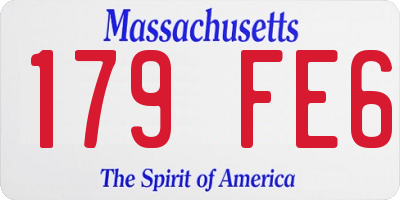 MA license plate 179FE6
