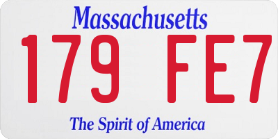 MA license plate 179FE7