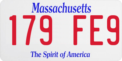 MA license plate 179FE9