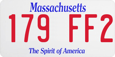 MA license plate 179FF2