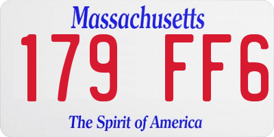 MA license plate 179FF6