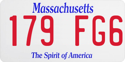 MA license plate 179FG6