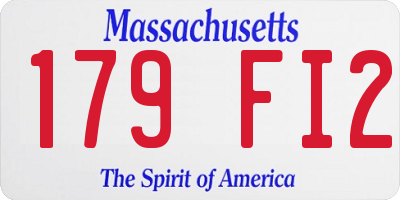 MA license plate 179FI2
