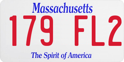 MA license plate 179FL2
