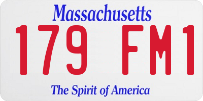MA license plate 179FM1