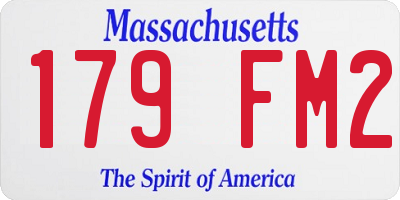 MA license plate 179FM2