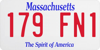 MA license plate 179FN1