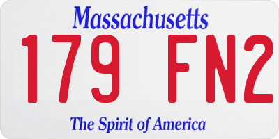 MA license plate 179FN2