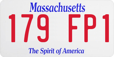MA license plate 179FP1
