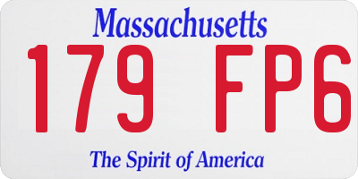 MA license plate 179FP6
