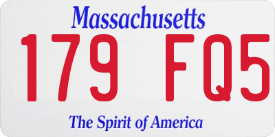 MA license plate 179FQ5