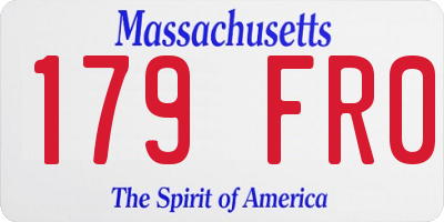 MA license plate 179FR0