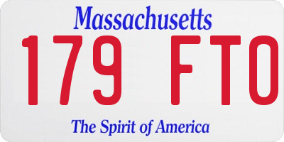 MA license plate 179FT0