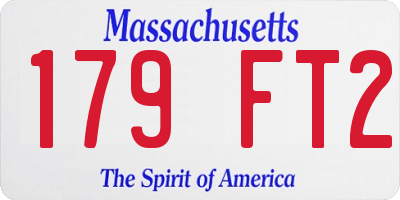 MA license plate 179FT2