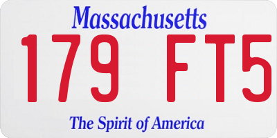 MA license plate 179FT5