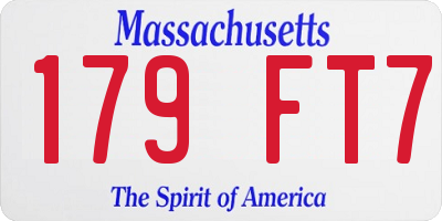 MA license plate 179FT7