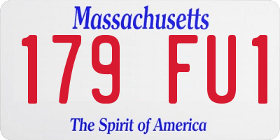 MA license plate 179FU1