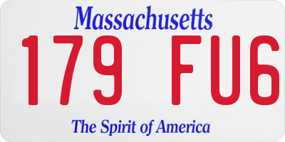 MA license plate 179FU6