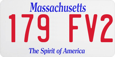 MA license plate 179FV2