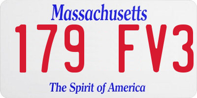 MA license plate 179FV3