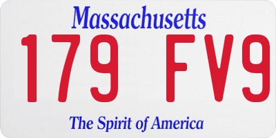 MA license plate 179FV9