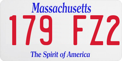MA license plate 179FZ2